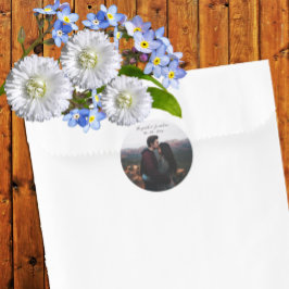 Pegatina Redonda Evento de Boda fotográfico personalizado