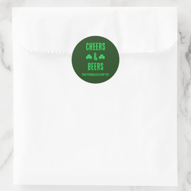 Pegatina Redonda Evento de fiesta de Cheers y cervezas (Bolso)