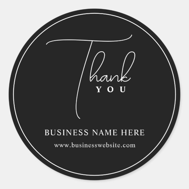 Pegatina Redonda Evento Empresarial de Agradecimiento Profesional N (Anverso)