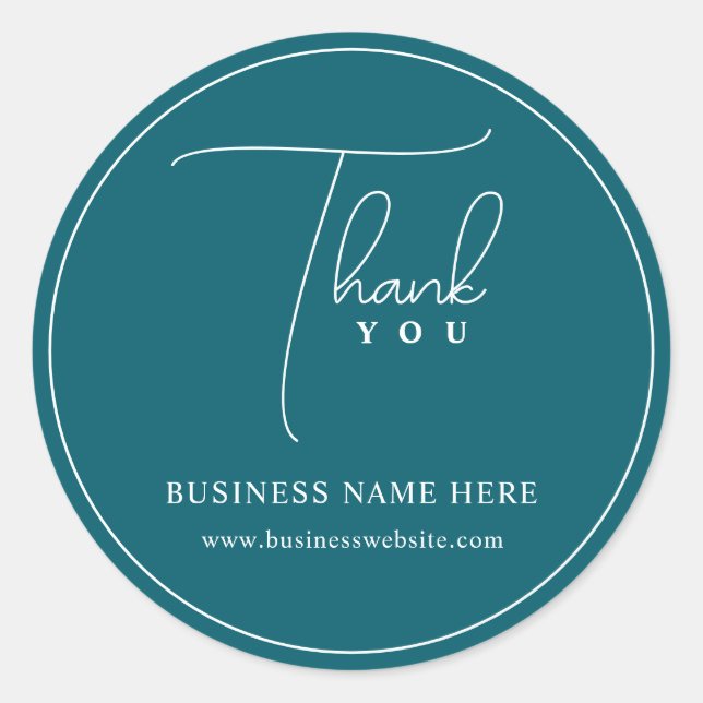 Pegatina Redonda Evento Empresarial de Agradecimiento Profesional V (Anverso)