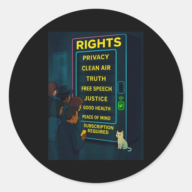 Pegatina Redonda Everything For A Price Funny Satire Gift  (Anverso)