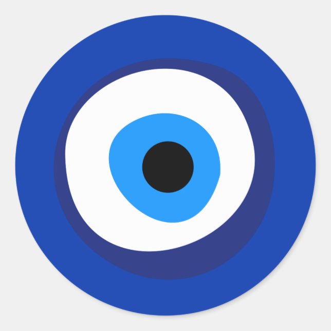 Pegatina Redonda evil eye ancient symbol antiquity talisman superst (Anverso)