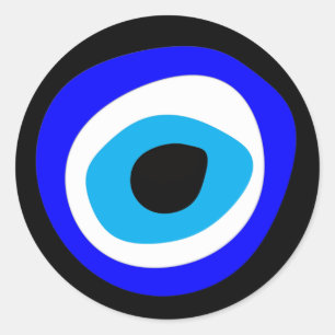 Pegatina Redonda Evil Eye Talisman y Arab Amulet /turco, griego