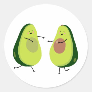 PEGATINA REDONDA EVITAR EL DISEÑO DE AVOCADO