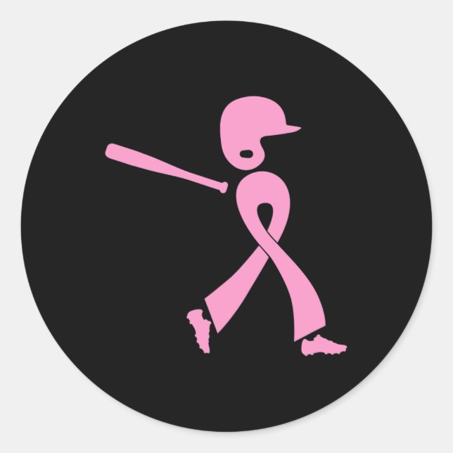 Pegatina Redonda Evitar la toma de conciencia sobre el cáncer de ma (Anverso)