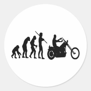 Pegatina Redonda Evolución