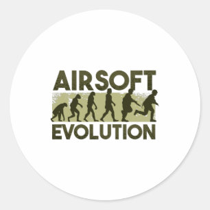 Pegatina Redonda Evolución de Airsoft
