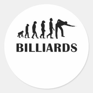 Pegatina Redonda Evolución de Billiards