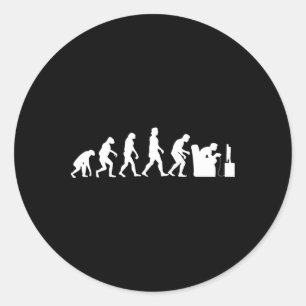 Pegatina Redonda Evolución de juegos Divertido juego de video retro