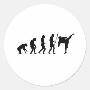 Pegatina Redonda evolución de karate kate