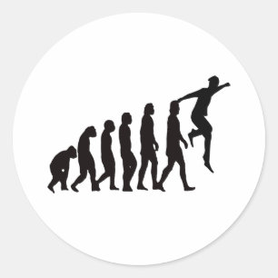Pegatina Redonda Evolución de Parkour (carreras libres)