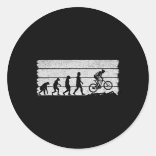 Pegatina Redonda Evolución del ciclismo de bicicleta Ciclismo de mo