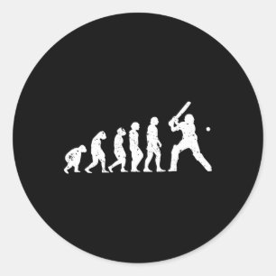 Pegatina Redonda Evolución del cricket 1