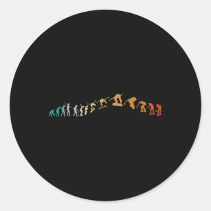 Pegatina Redonda Evolución del monopatín - Monopatín en evolución