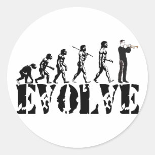 Pegatina Redonda Evolución musical de la música de la banda del