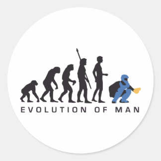 Pegatina Redonda evolution baseball catcher
