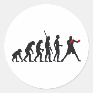 Pegatina Redonda evolution boxing