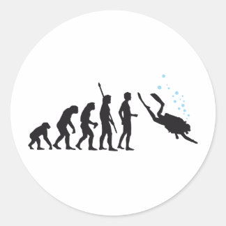 Pegatina Redonda evolution diving