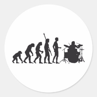 Pegatina Redonda evolution drummer