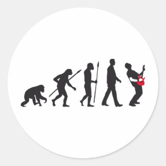 Pegatina Redonda evolution e-guitar rock