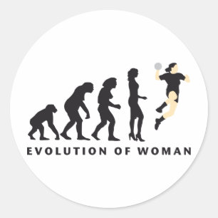 Pegatina Redonda evolution female handball