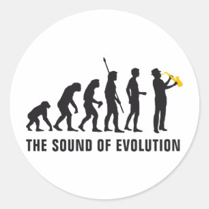 Pegatina Redonda evolution jazz