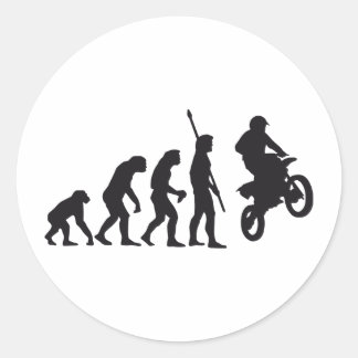 Pegatina Redonda evolution motorbike