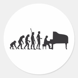 Pegatina Redonda evolution piano