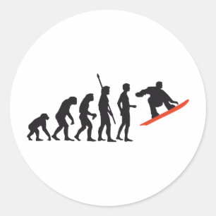 Pegatina Redonda evolution snowboard