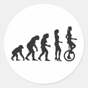 Pegatina Redonda evolution unicycle