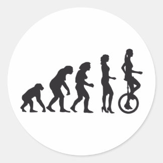 Pegatina Redonda evolution unicycle