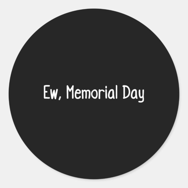 Pegatina Redonda Ew, Día De La Memoria (Anverso)
