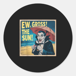 Pegatina Redonda Ew Gross El Sol Verano Halloween Playa Vi