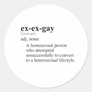 PEGATINA REDONDA EX-GAY