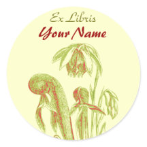 Ex Libris Carnivorous Plant Pegatinas