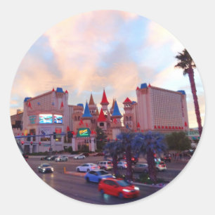 Pegatina Redonda Excalibur Hotel #3-3 Pegatinas