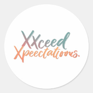 Pegatina Redonda Exceder las expectativas
