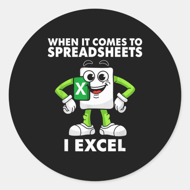 Pegatina Redonda Excel Coworker Birthday Employee Farewell Goodbye  (Anverso)