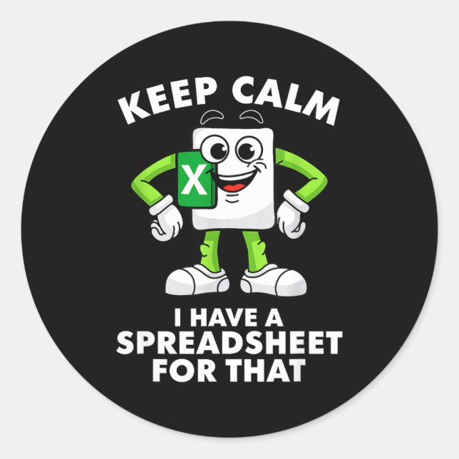 Pegatina Redonda Excel Coworker Employee Farewell Goodbye Birthday  (Anverso)