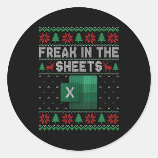Pegatina Redonda Excel Freak In The Sheets Spreadsheet Ugly