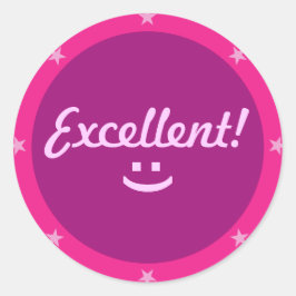 Pegatina Redonda Excelente 2 - Serie de profesores Pegatinas