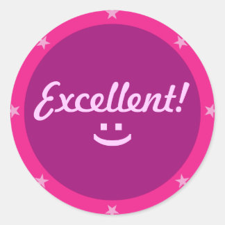 Pegatina Redonda Excelente 2 - Serie de profesores Pegatinas