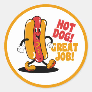 Pegatina Redonda Excelente Trabajo Estudiante Maestro 