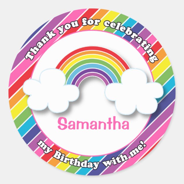 Pegatina Redonda Excelentes niños de último minuto fiesta gracias i (Anverso)