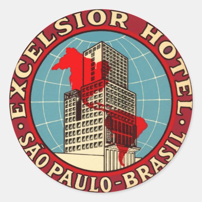 Pegatina Redonda ExcelsiorHotelBrasil (Anverso)