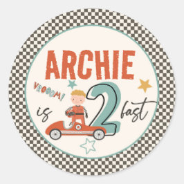 Pegatina Redonda Excitantes Pegatinas de autos de carreras