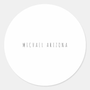 Pegatina Redonda Exclusivo nombre de adición moderno personal Minim