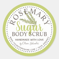 Exfoliante de azúcar con romero personalizado