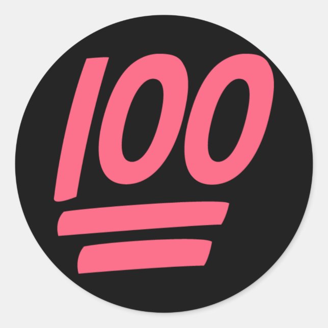 Pegatina Redonda ¡Éxito perfecto 100! (Anverso)
