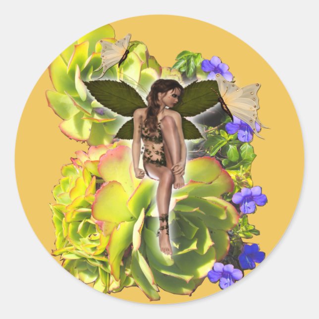 Pegatina Redonda Exitosos visitantes de la Rosette Melamina Plate (Anverso)